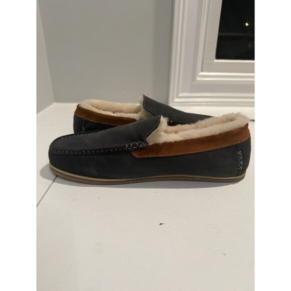 NEW Hari Mari Men Hacienda Pewter Gray Shearling Lined Slipper Size 12 $160 [jb] - Picture 11 of 14